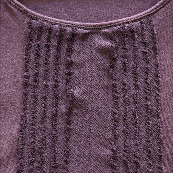 Loft Petite Burgundy Embellished Tee Sz XXSP - Picture 4 of 7